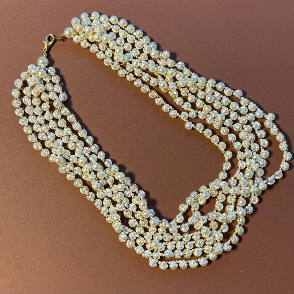 Elegant Multi-Strand Fashion Jewelry Pearl Necklace